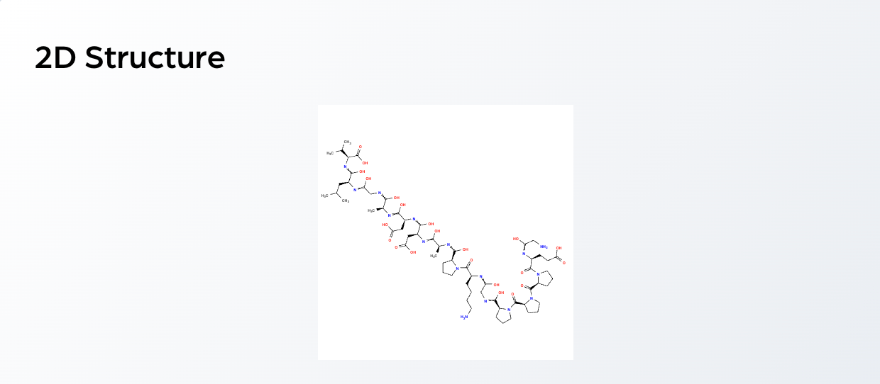 2D Molecular Structure — BPC-157 (10mg)