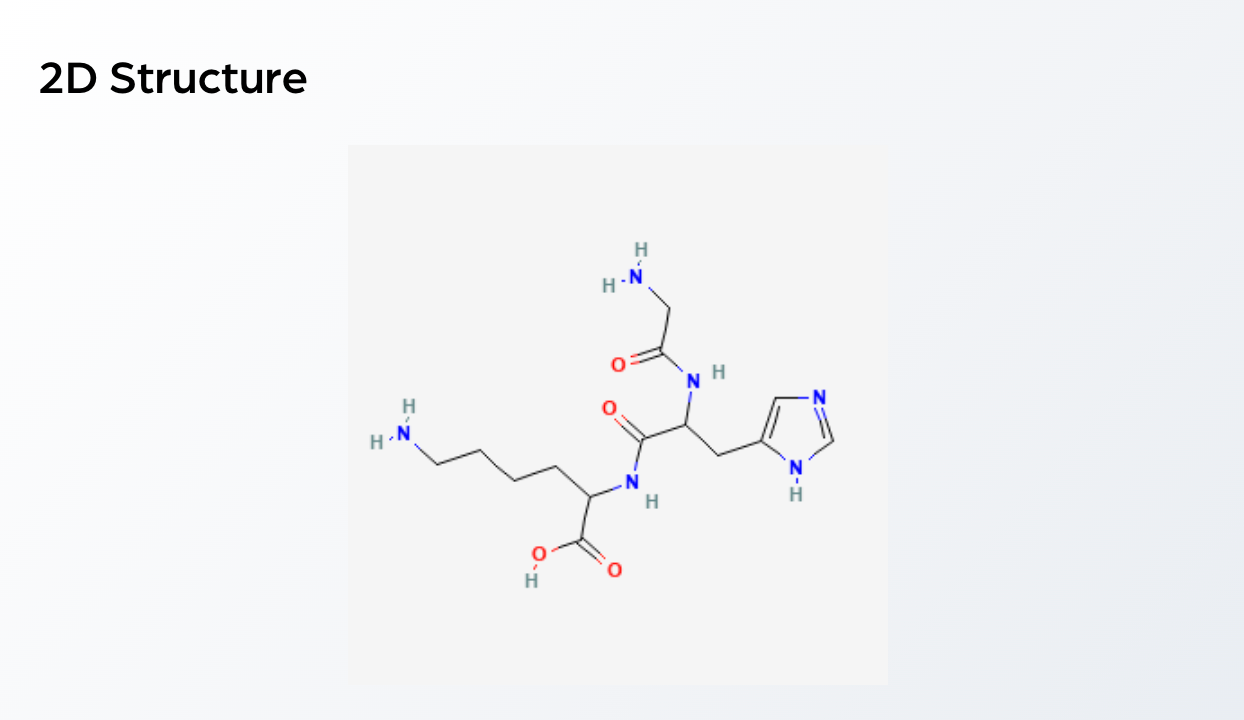 2D Molecular Structure — GHK-Cu (50mg)