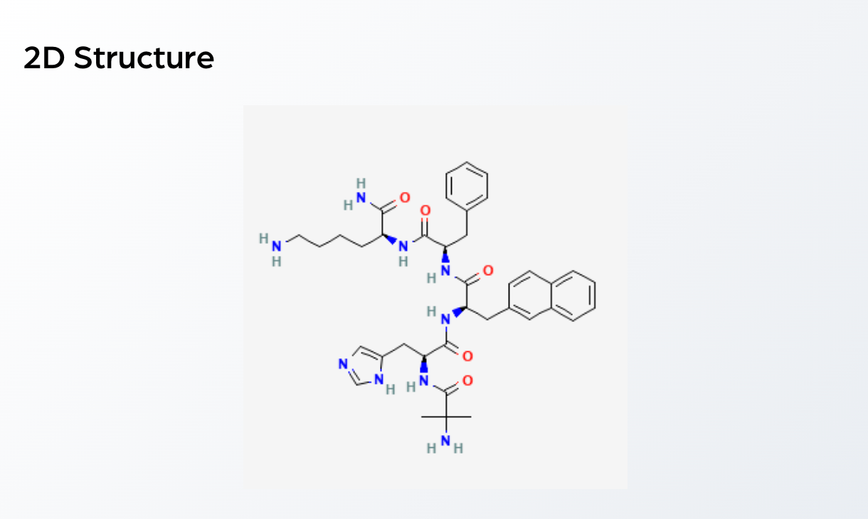 2D Molecular Structure — Ipamorelin (10mg)
