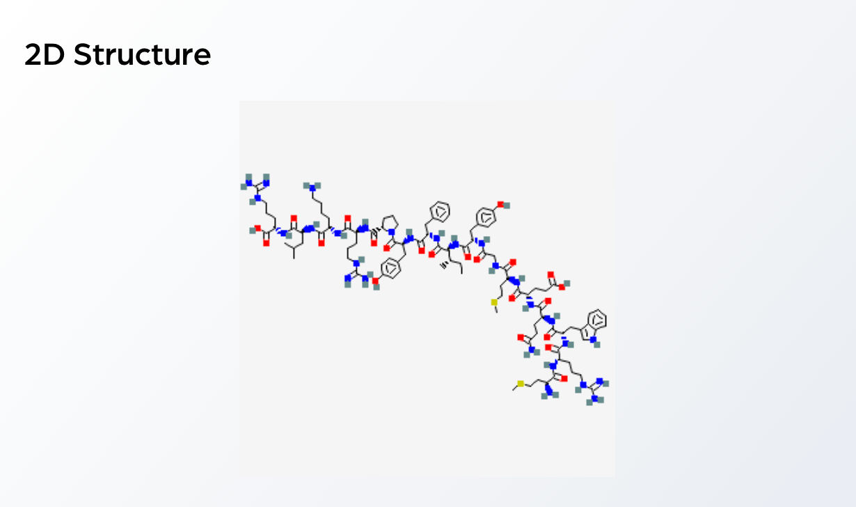 2D Molecular Structure — MOTS-C (10mg)