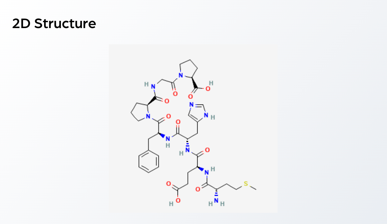 2D Molecular Structure — Semax (10mg)